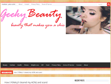 Tablet Screenshot of geekybeauty.com
